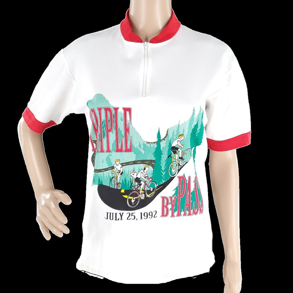 Shaver Sport Women Colorado Triple Bypass 1992 Cycling Jersey 1/4 Zip Size L